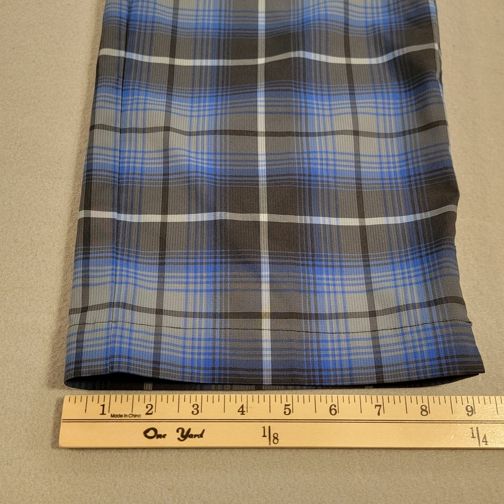 Nike Golf Tour Performance Dri-FIT Plaid Pants Mens 38x32 Blue Gray Tartan Check - Picture 7 of 10